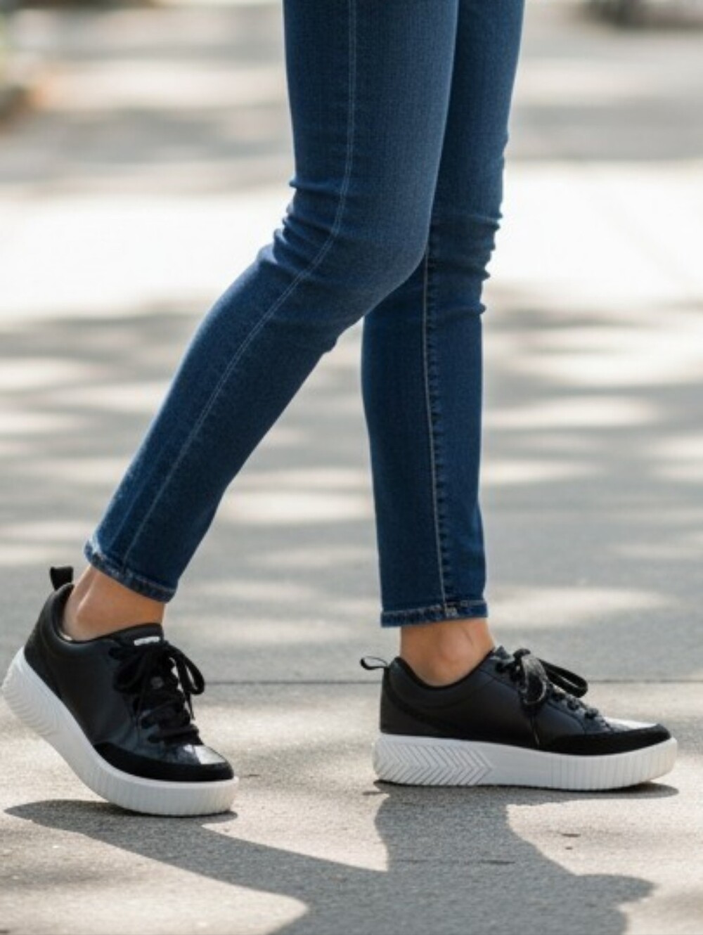 Sorel Out N About Platform Sneaker Black Leather Women's Size 8